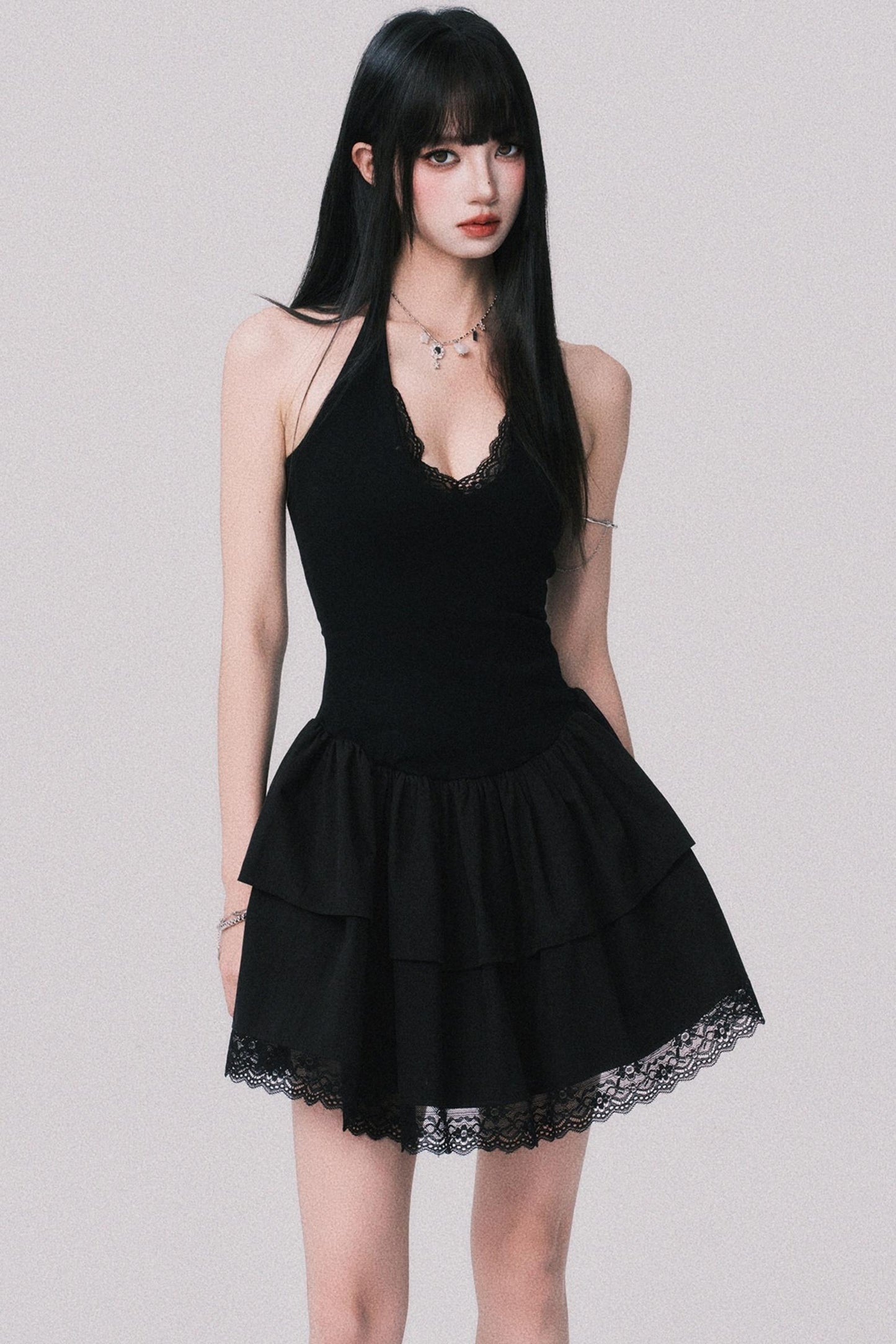 Summer Lace Black Dress