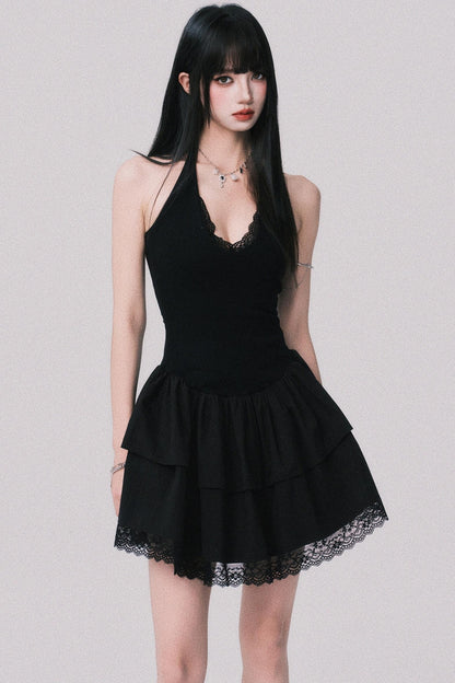 Summer Lace Black Dress
