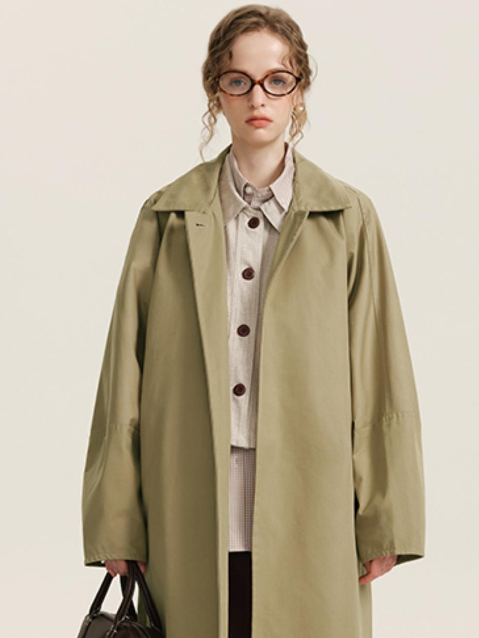 8,15 auf die neue 85% off Trenchcoat Frauen mittellang 2024 Herbst ein Button-down über das Knie lässige Silhouette Mantel Jacke