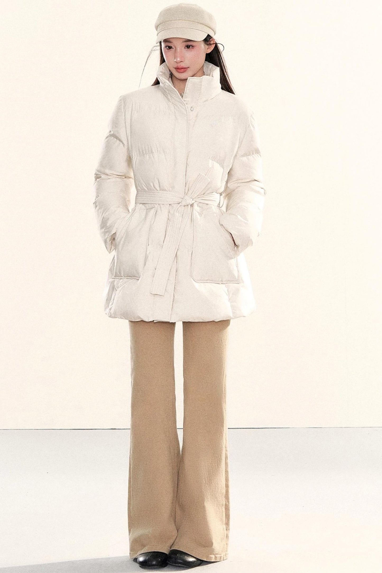 Washed Denim Flared Pants