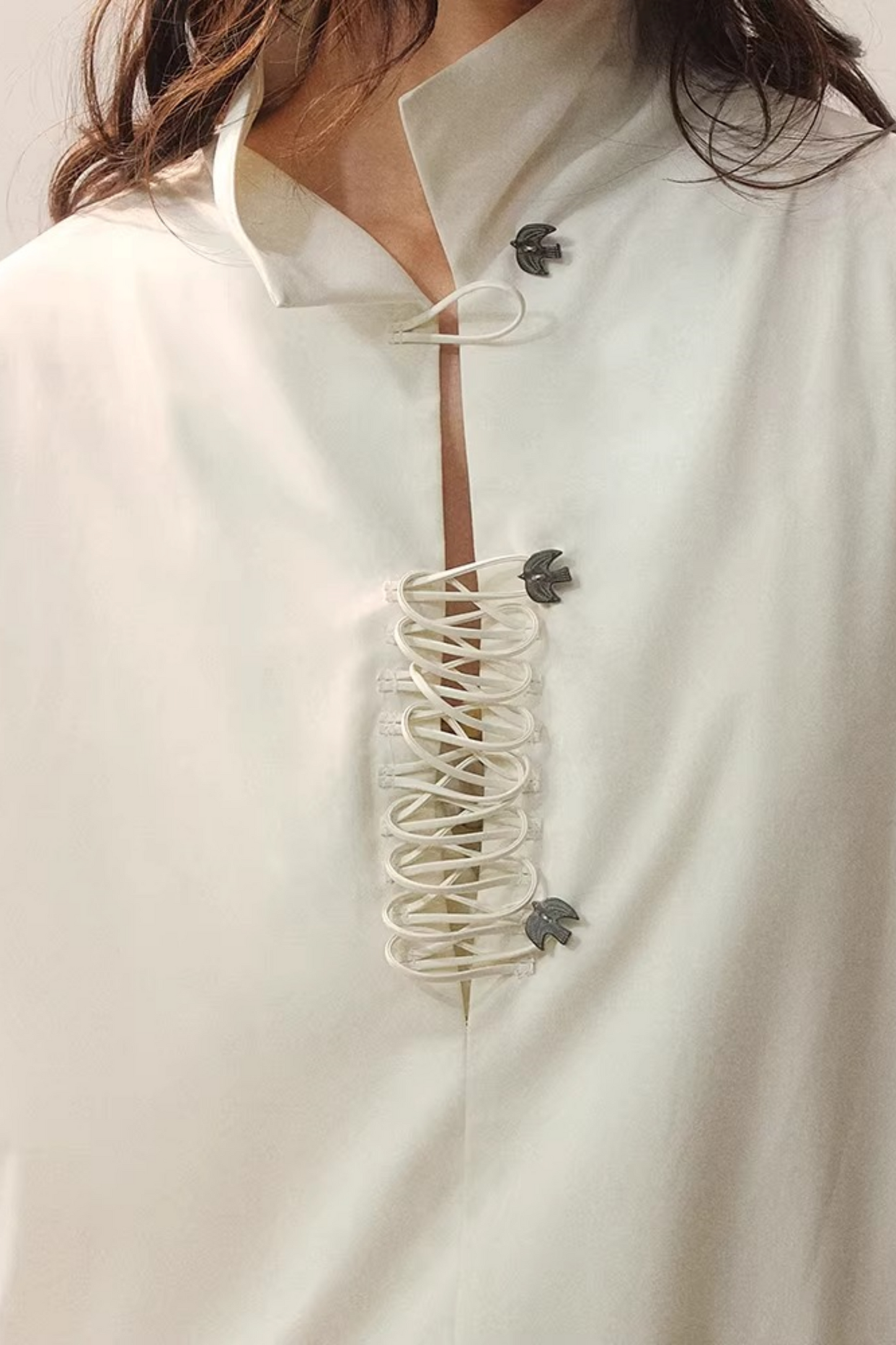 Feather Traces V-Neck Blouse