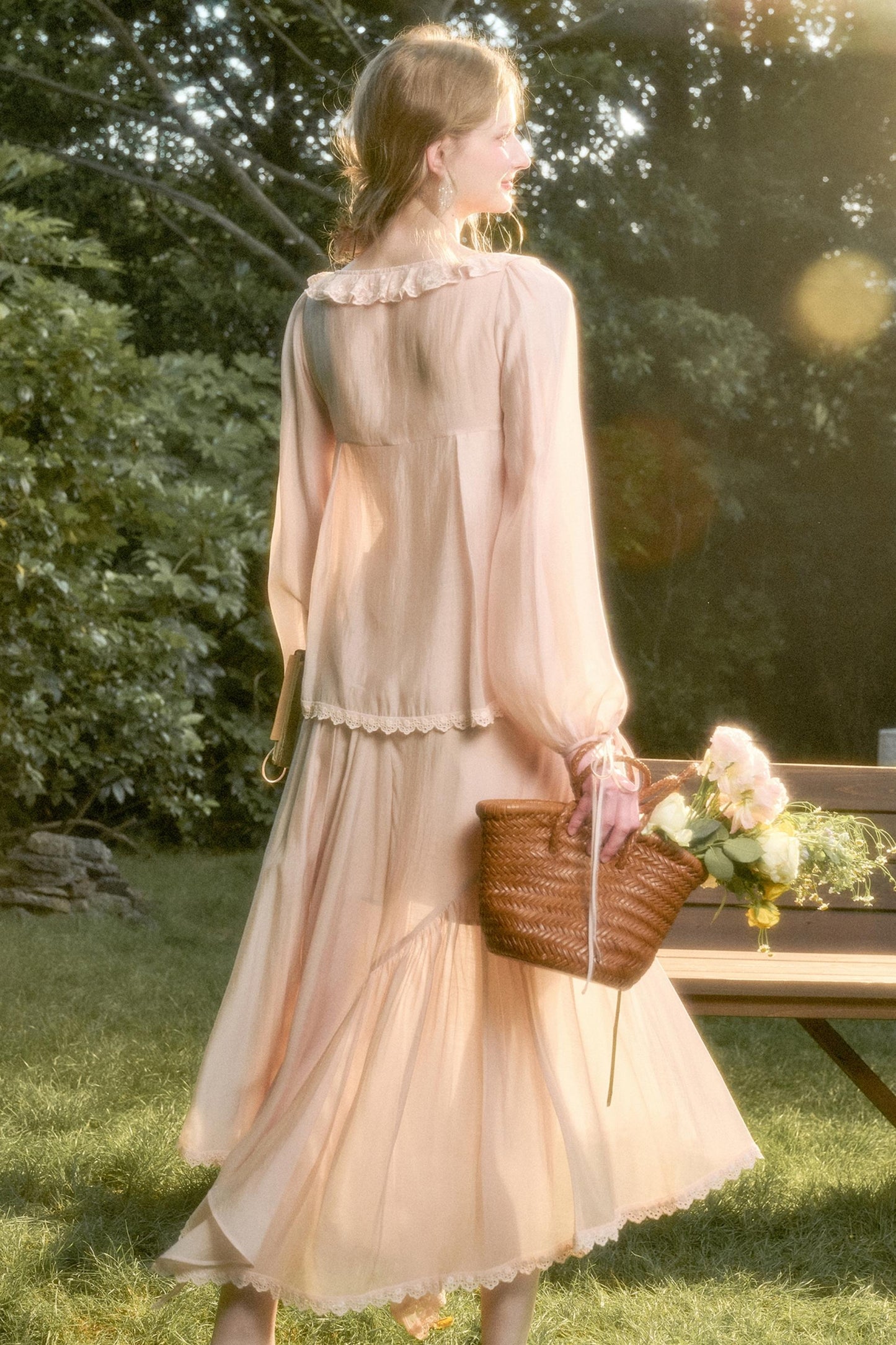 Elegant Vintage Tencel Air Fabric Two-Piece Set-Up