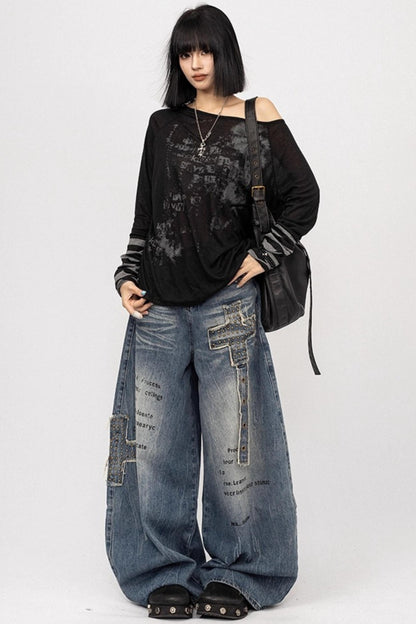 Sweet Spice Girl Off-the-Shoulder Black Top