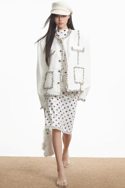 Uncmhisex White Sequin Jacket