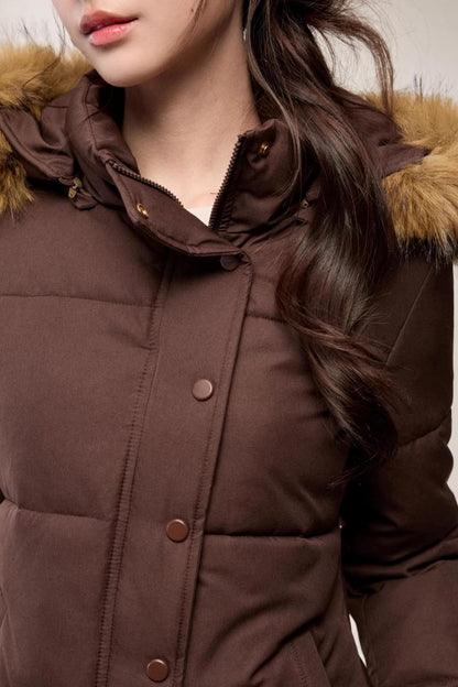 Stand-Up Fur Collar Down Jacket