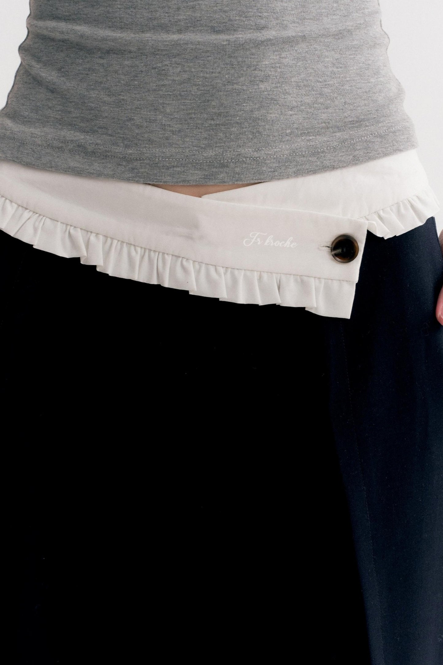 Tencel Wool Blend Straight-Leg Slacks