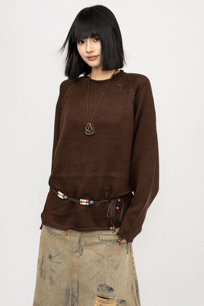 Autumn Vintage Crew Knit Top