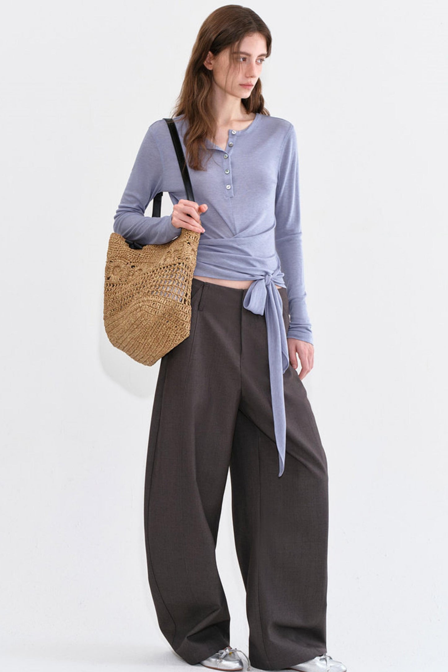 Scimitar Gray Drape Pants