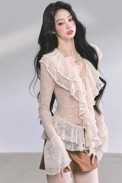 Coffee Shade Long Sleeve Top