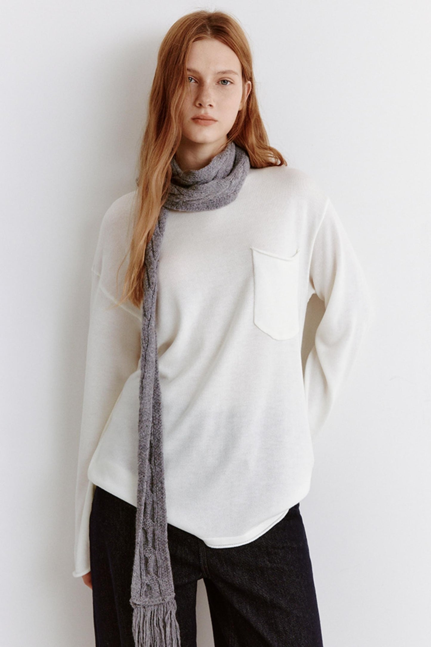 Relaxed Wool Patch Top