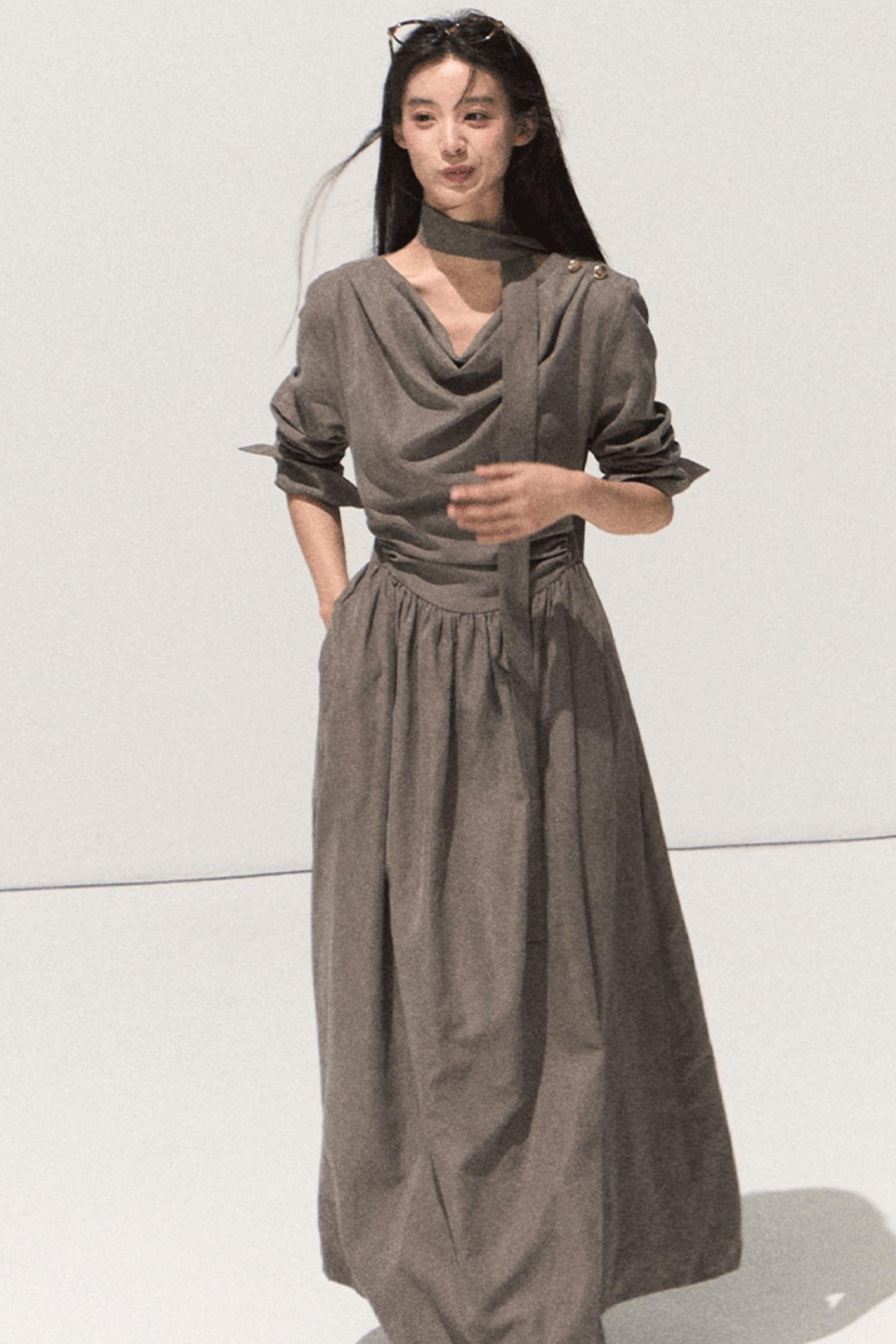 The Moon Swing Collar Dress