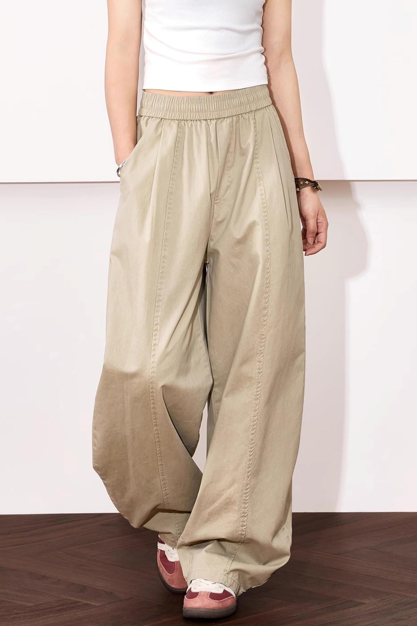 Relaxed Wide-Leg Cotton Pants
