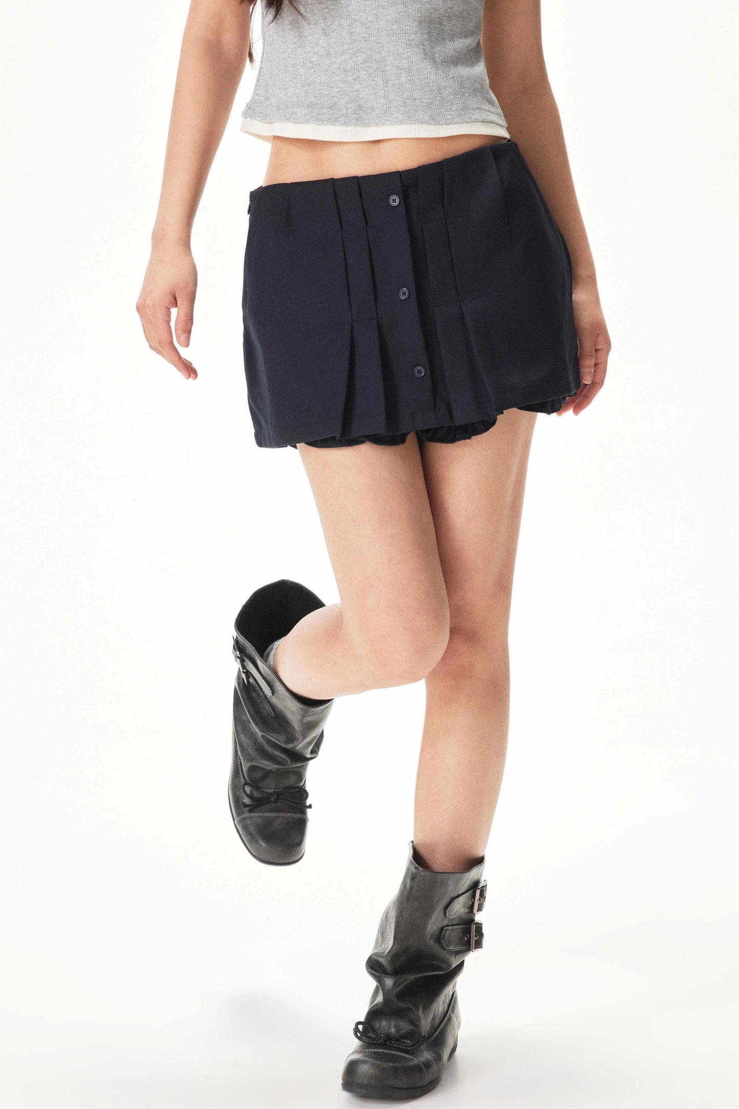 Retro Ruffled Blazer Skirt