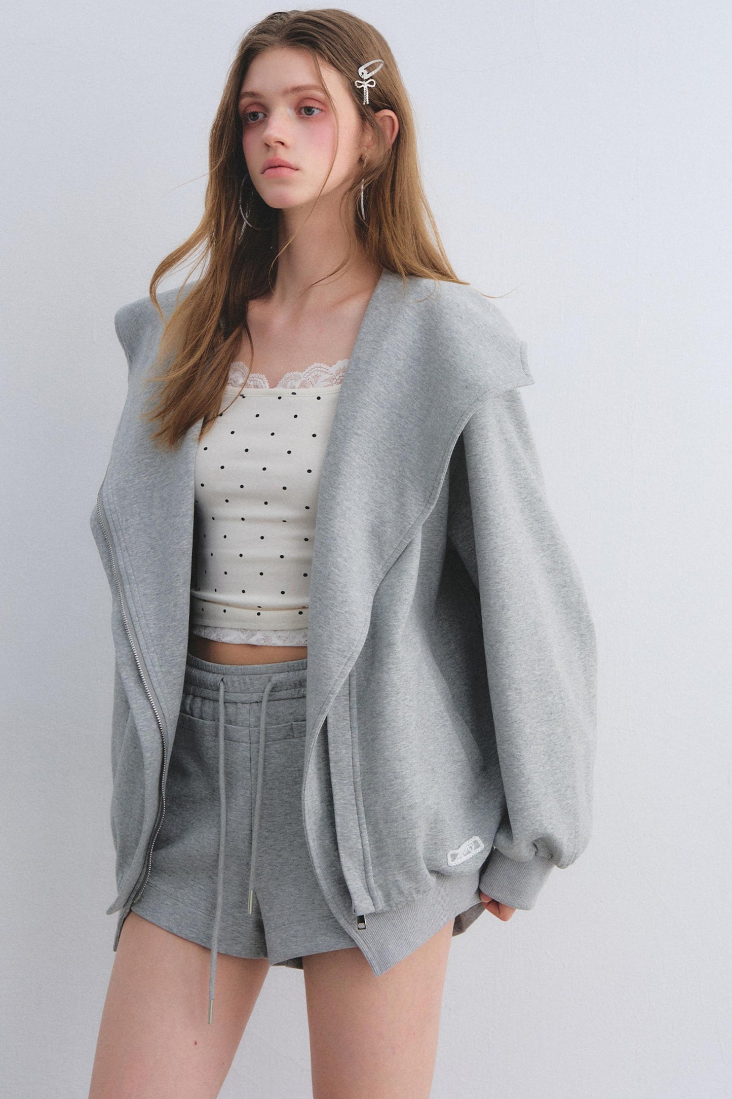 Hooded Zip-Up Jacket Set-Up