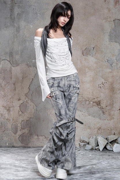 Diamond Collar Knit Top