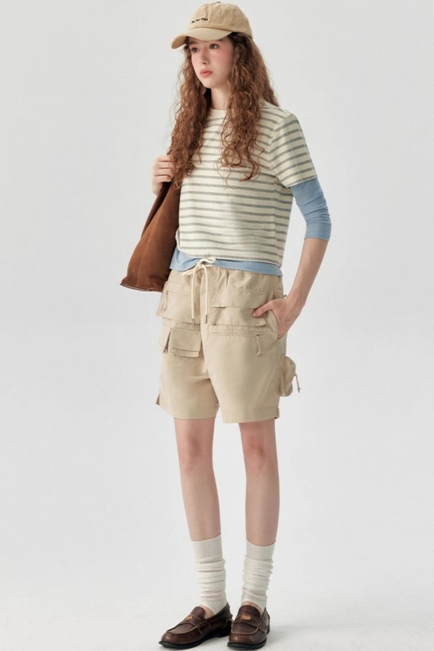 Matte Striped Cotton Top