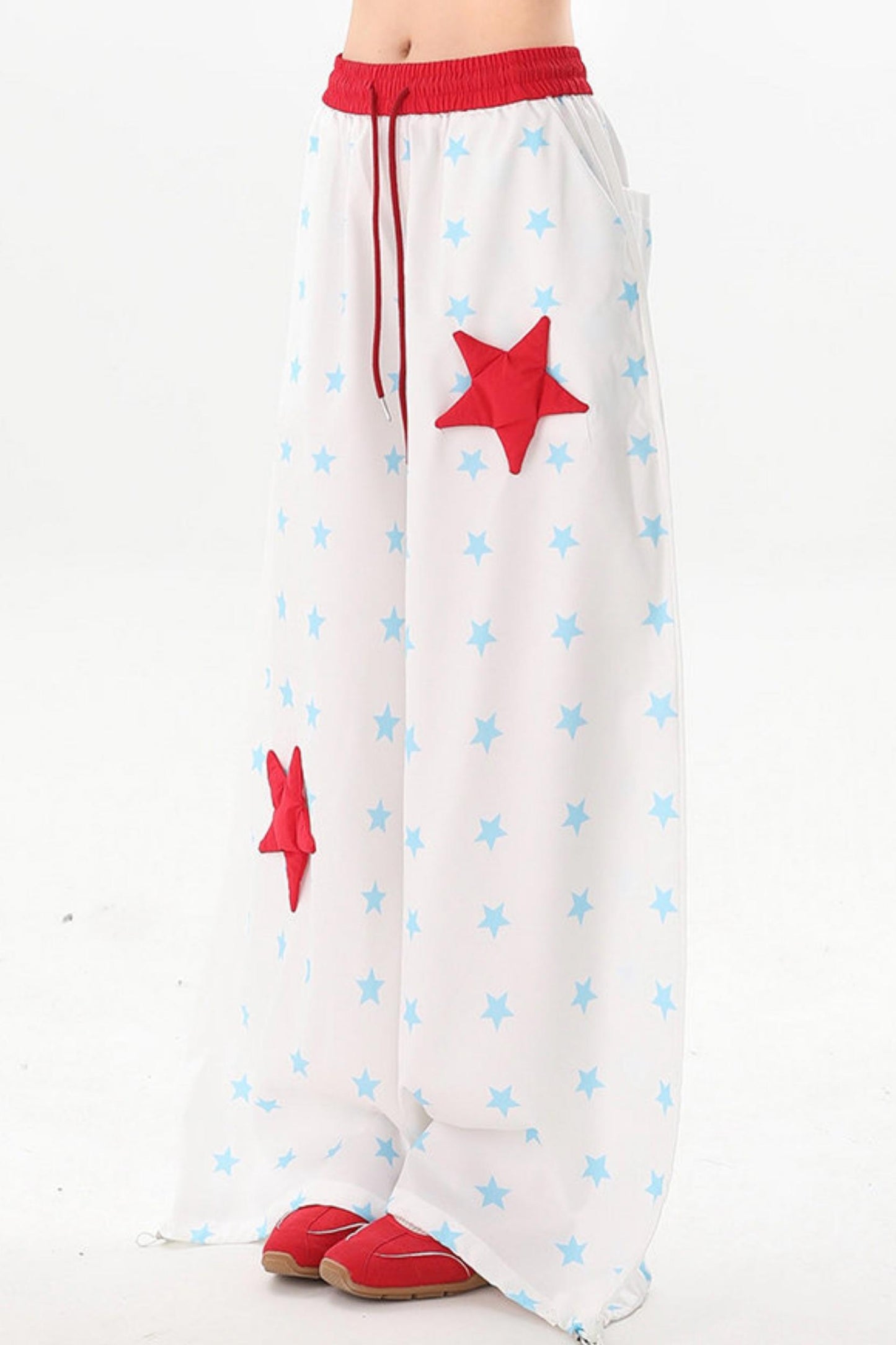 Dopamine Star Print Wide-Leg Pants
