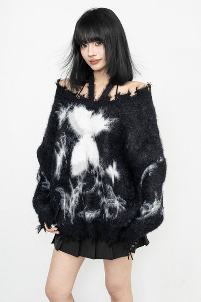 Vintage Butterfly Knit Top