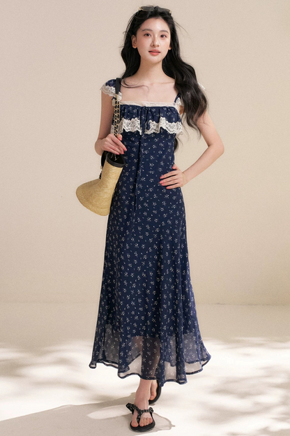 French Lace Floral Dress