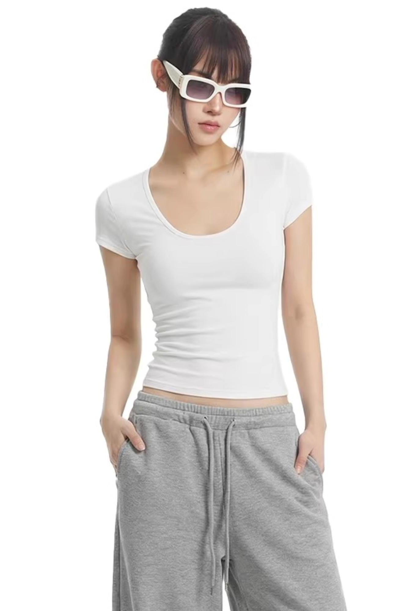 Simple Black Slimming Top