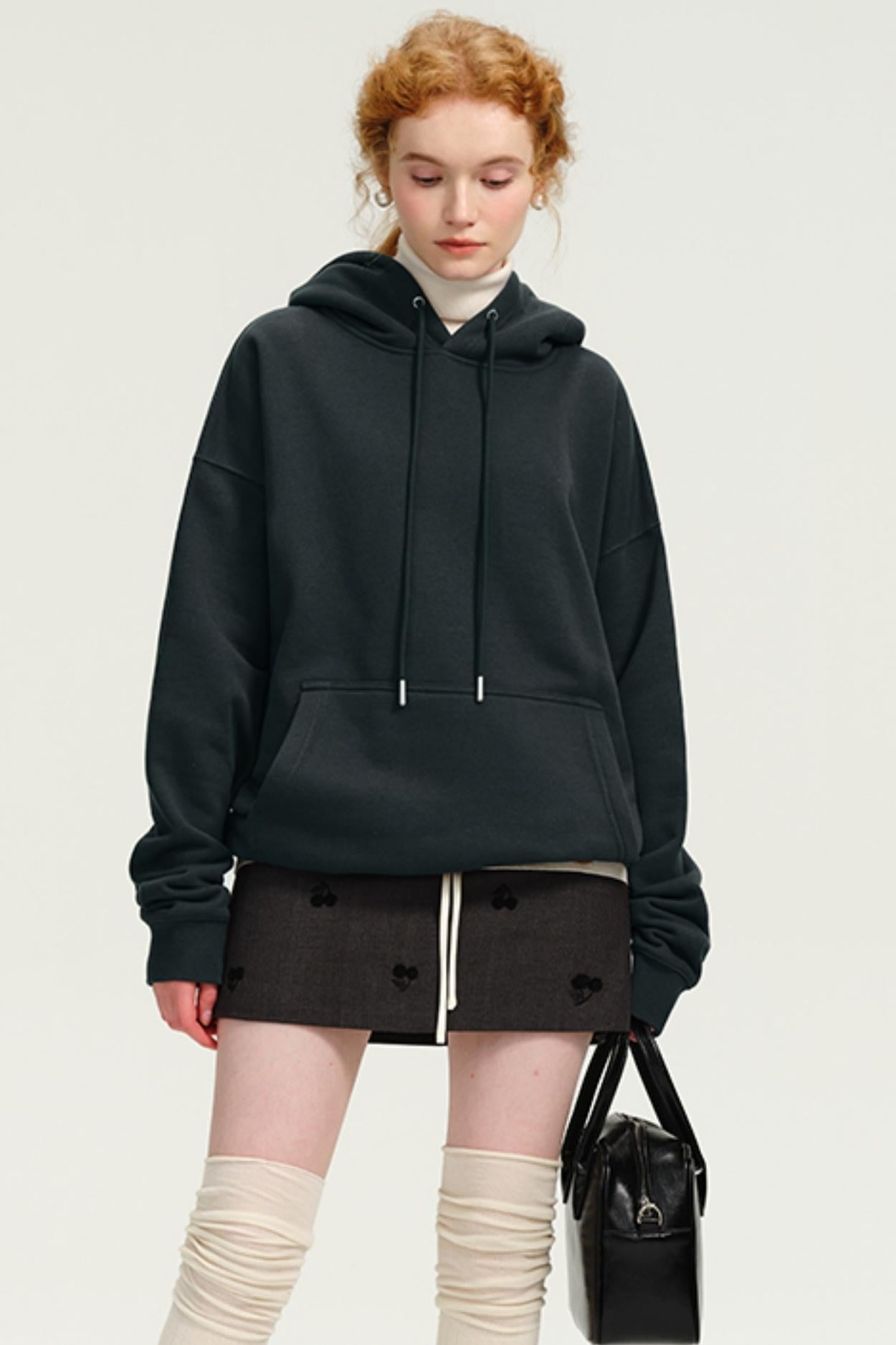 Heavy Fleece Air Layer Hooded Sweatshirt