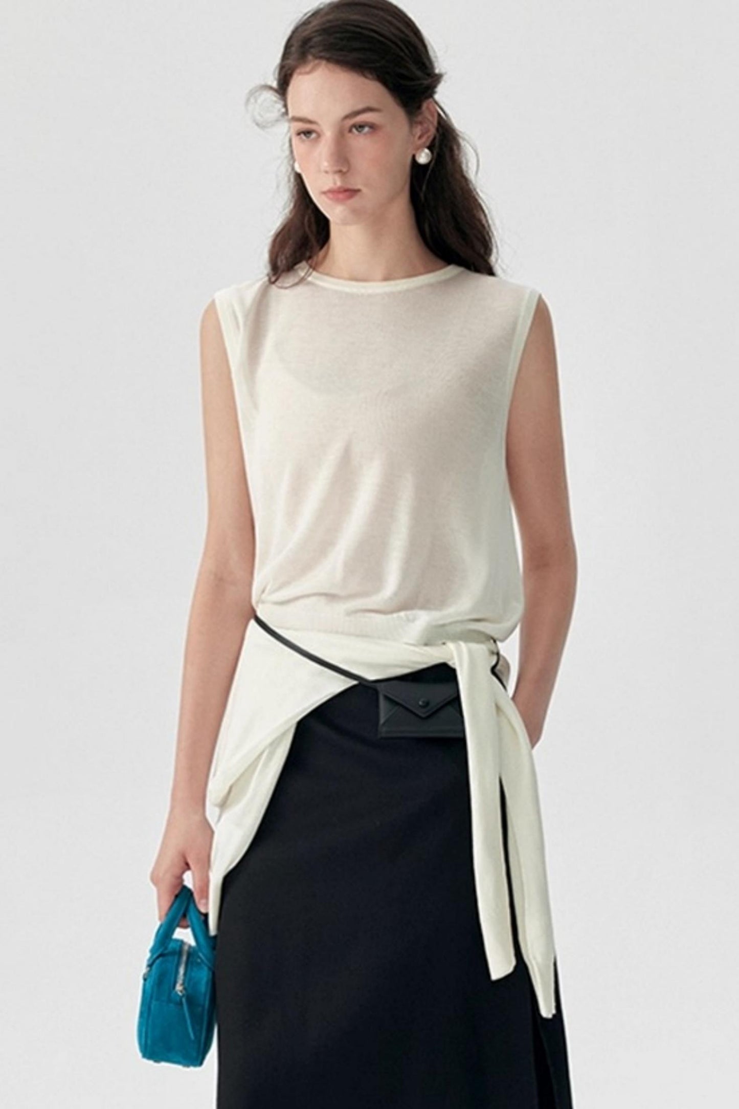 Linen Knitted Cardigan Set