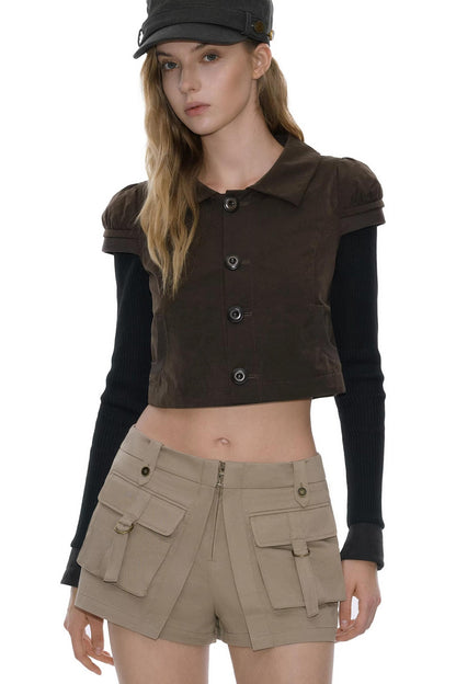 Vintage Retro Spring Workwear Top