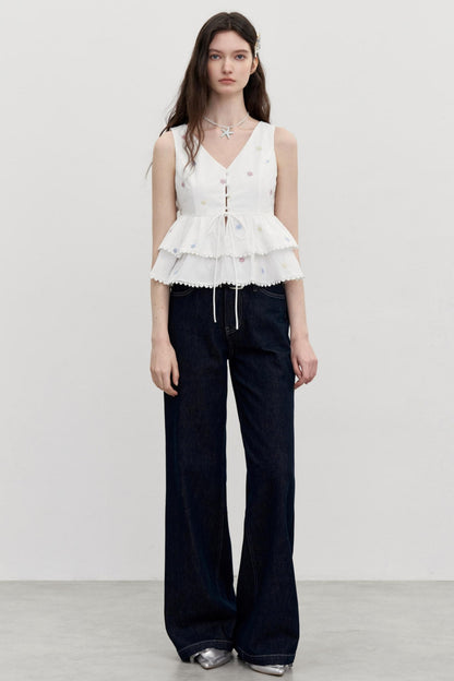 Colorful Lace Summer Shirt