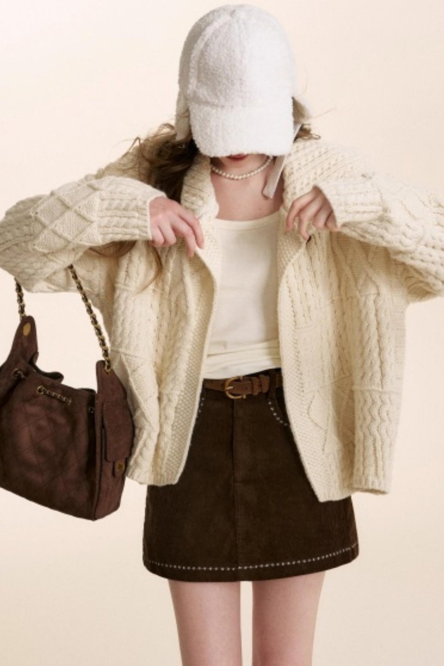 Safari Corduroy A-Line Skirt