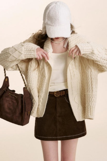 Safari Corduroy A-Line Skirt