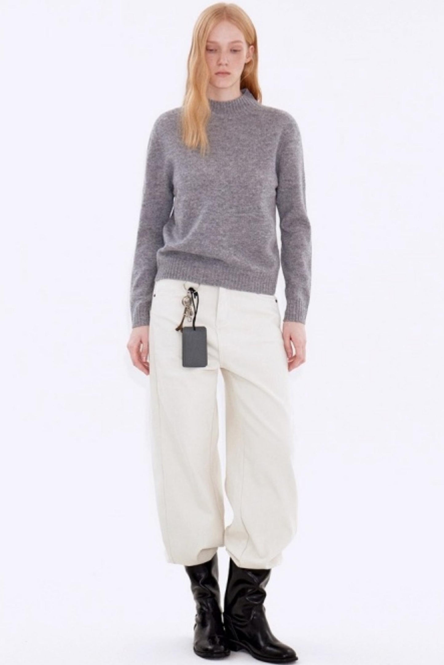 Sheep Wool Half-High Collar Sweater