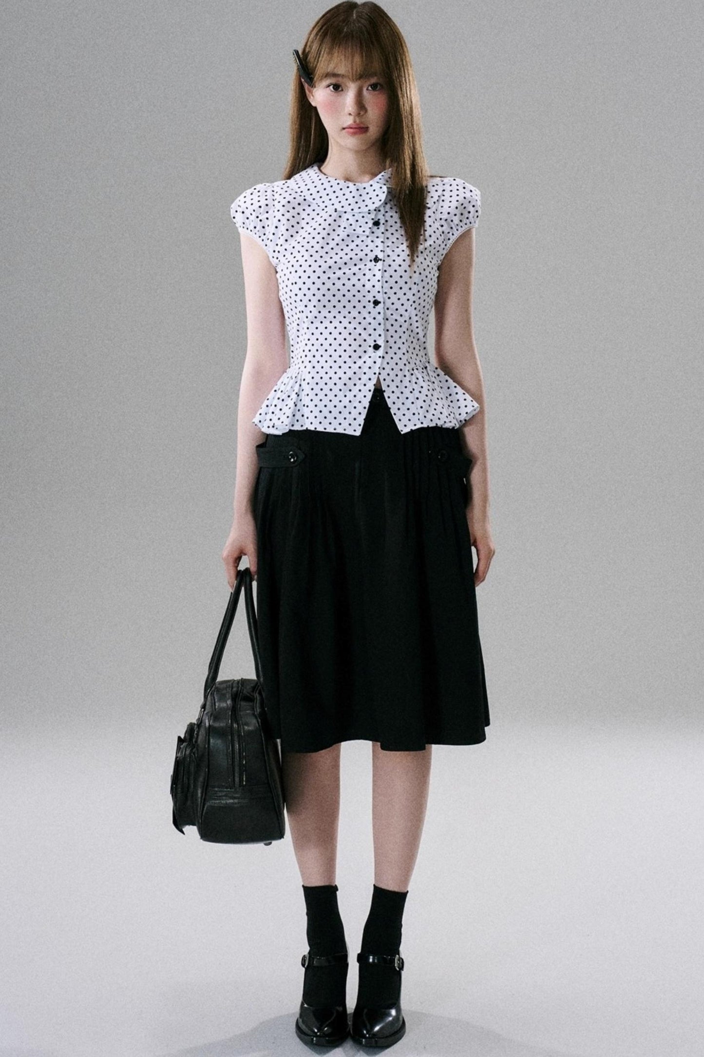 Japanese Style Cotton Pleated Skirt