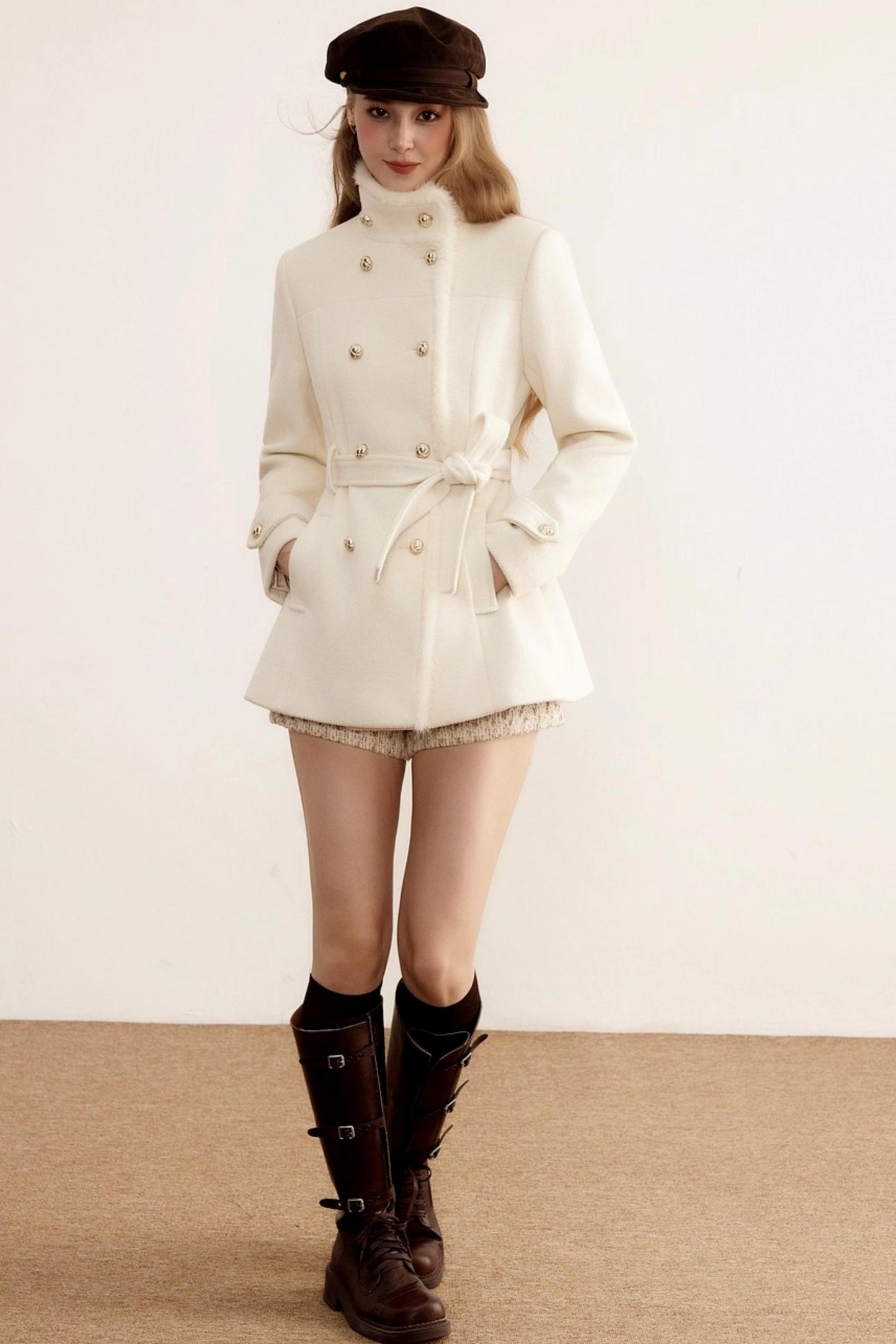 Winter Retro Woolen Double-Breasted Coat