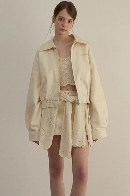 Embroidered A-line Duo Coat Skirt Set-Up