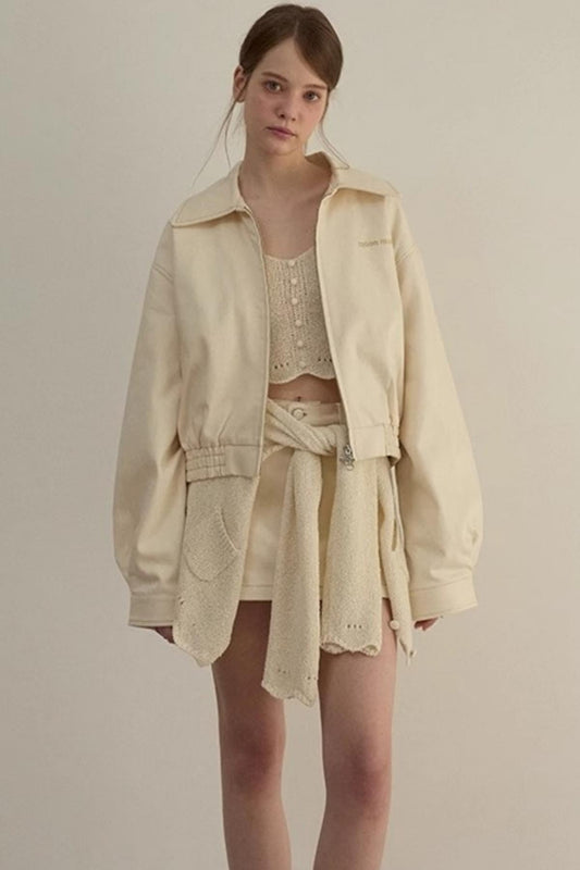 Embroidered A-line Duo Coat Skirt Set-Up