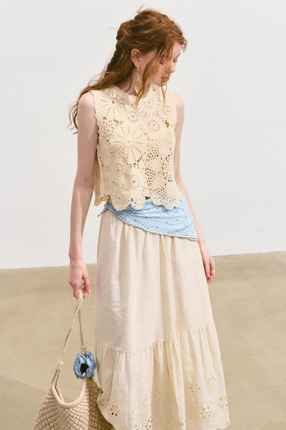 Bohemian Floral Crochet Skirt Set-Up