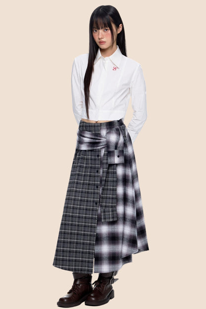Autumn A-Line Gray Skirt