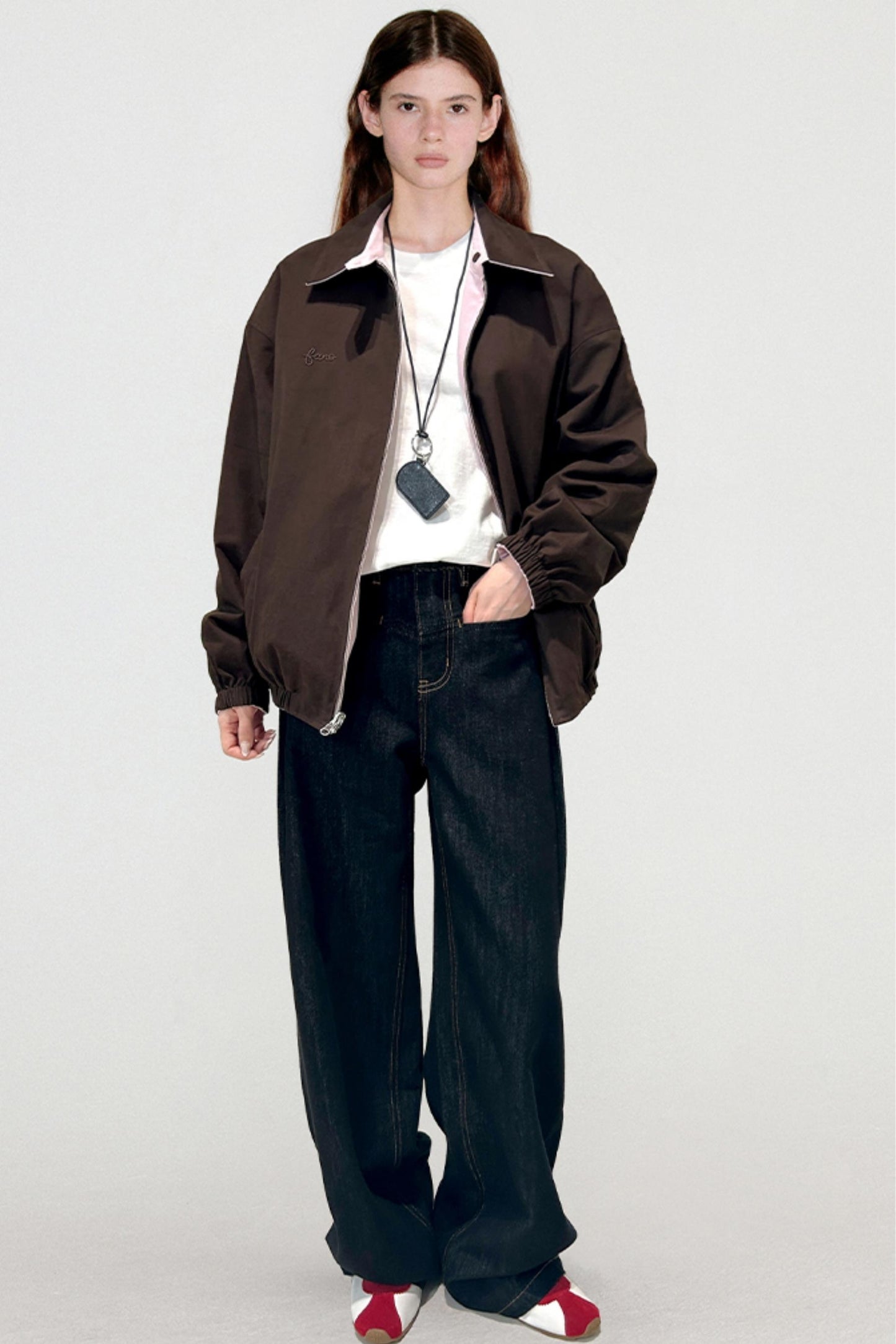 Reversible Logo Embroidered Coat