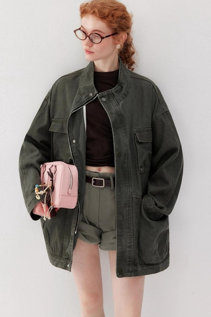 Vintage Cargo Denim Jacket