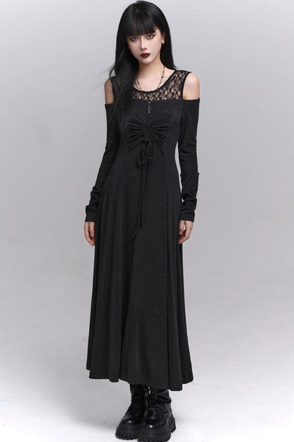 Black Long Sleeve Maxi Dress