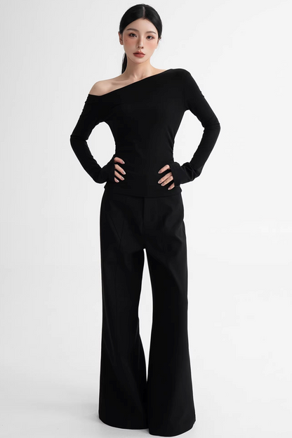 Tencel Asymmetrical Flared Top