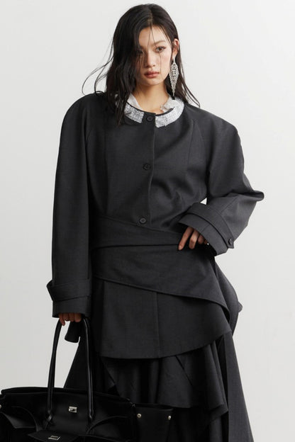 Celebrity Gray Blazer Top