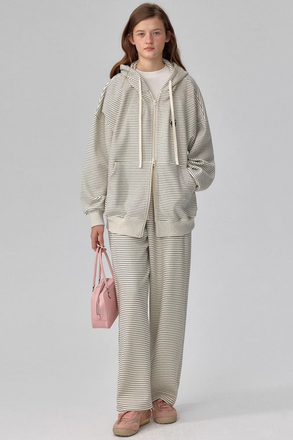Off-White Striped Hooded Jacket Set-Up