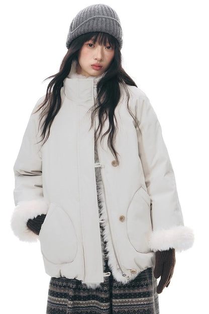 Detachable Fur Collar Cotton Jacket