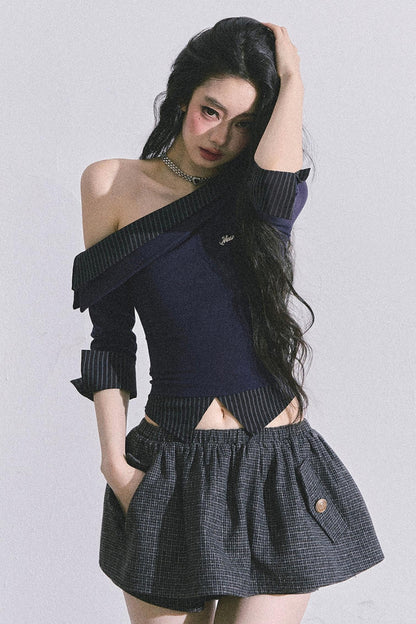 Gray Tone Striped T-Shirt