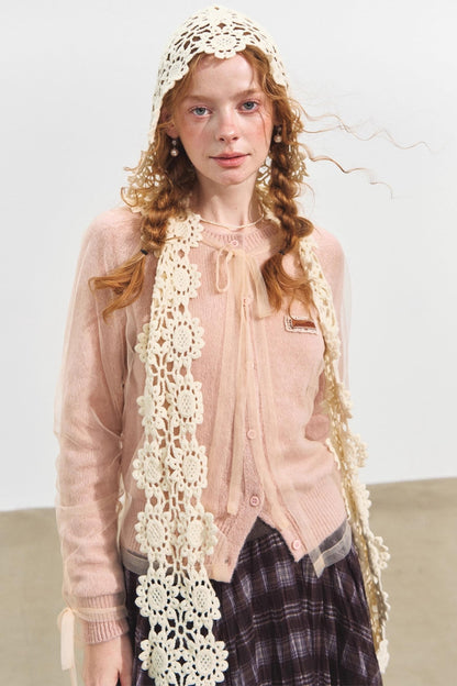 Mesh Sweater Cardigan