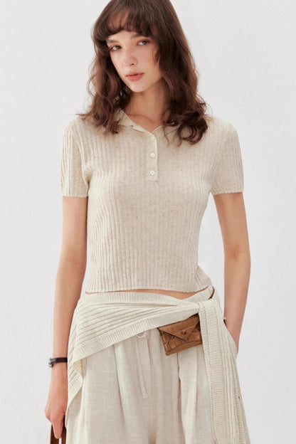 Luxe Linen Polo Top Set-Up