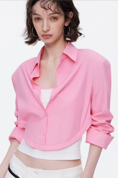 Oversized Contrasting Color Top Set-Up