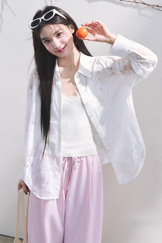 French Love Lace Shirt