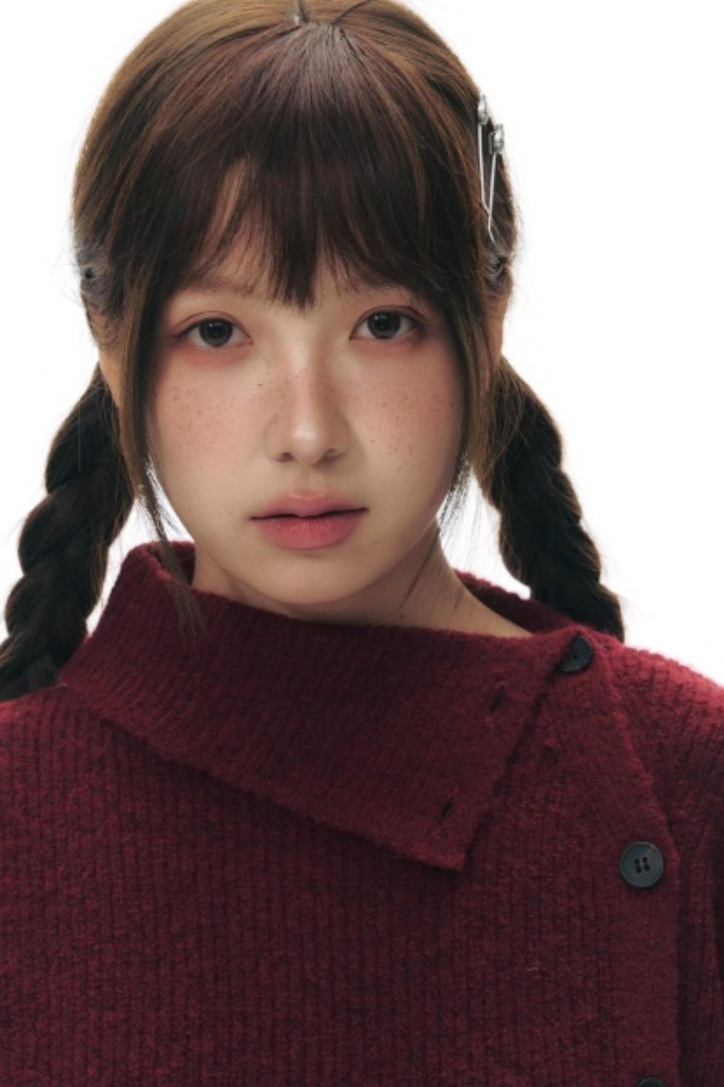 Asymmetrical Vintage Red Sweater